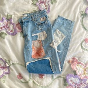 Size 6 Zara Denim Patchwork Jeans